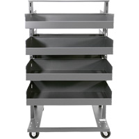 Double-Sided Heavy Duty A-Frame Cart with 8 Large Lipped Trays, 38" x 30" x 63", 2500 lbs. Capacity Solutions industrielles ALPHA