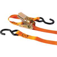 Ratchet Strap, S-Hook, 12' W x 1" L, 2200 lbs. (998 kg) Working Load Limit Solutions industrielles ALPHA
