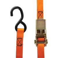 Ratchet Strap, S-Hook, 12' W x 1" L, 2200 lbs. (998 kg) Working Load Limit Solutions industrielles ALPHA