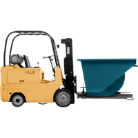 Self-Dumping Hopper, Steel, 3/4 cu.yd., Blue Solutions industrielles ALPHA