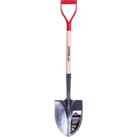 Pro Round Point Shovel, Tempered Steel Blade, Wood, D-Grip Handle Solutions industrielles ALPHA
