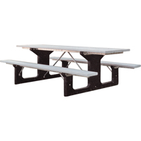 Tables de pique-nique en plastique recycl&eacute;, 6' lo x 61-1/2" la, Gris Solutions industrielles ALPHA