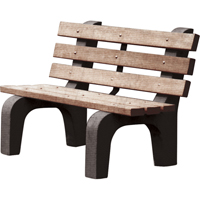 Park Benches, Recycled Plastic, 72" L x 25" W x 31" H, Brown Solutions industrielles ALPHA