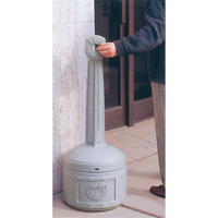 Cendriers Smoker's Cease-Fire, Sur pied, Plastique, Capacit&eacute; 4 gal. US, Hauteur 38-1/2" Solutions industrielles ALPHA