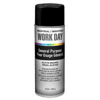 Industrial Work Day Paint, Black, Very Flat, 10 oz., Aerosol Can Solutions industrielles ALPHA