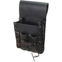 Tool Belt Pouch, Multiple Tool Holder, Leather, 5 Pockets Solutions industrielles ALPHA
