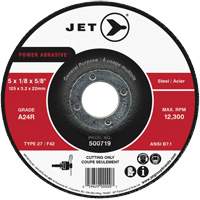Power Abrasive Cut-Off Wheel, 4-1/2" x 1/8", 7/8" Arbor, Type 27, 13300 RPM Solutions industrielles ALPHA