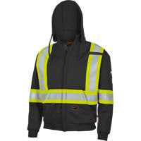 337SF Flame-Resistant Zip Style Hoodie, Men's, Small, Black, 22 cal/cm² Solutions industrielles ALPHA