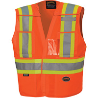 6930 Drop Shoulder Tear-Away Safety Vest, High Visibility Orange, Large/X-Large, Polyester Solutions industrielles ALPHA