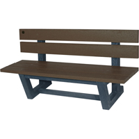 Bancs de parc d'ext&eacute;rieur, Plastique recycl&eacute;, 60" lo x 22-13/16" la x 29-13/16" h, Ombre Solutions industrielles ALPHA
