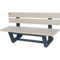 Bancs de parc d'ext&eacute;rieur, Plastique recycl&eacute;, 60" lo x 22-13/16" la x 29-13/16" h, Sable Solutions industrielles ALPHA