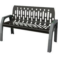 Stream Benches, Steel, 48" L x 25" W x 34" H, Black Solutions industrielles ALPHA