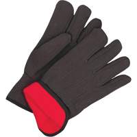 Gants en jersey classiques, Taille unique, Noir, Molleton rouge, &agrave; enfiler Solutions industrielles ALPHA