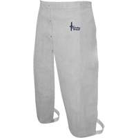 Tablier de soudage en cuir, Taille &agrave; jambes fendues, 32" lo, Gris perle Solutions industrielles ALPHA