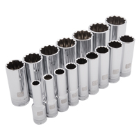 Jeu de douilles SAE, 16 Mcx, Prise de 1/2", Profond Solutions industrielles ALPHA