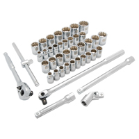 Jeu de douilles SAE/m&eacute;triques, 41 Mcx, Prise de 1/2" Solutions industrielles ALPHA