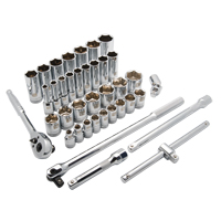 Jeu de douilles SAE, 38 Mcx, Prise de 1/2", Profond Solutions industrielles ALPHA