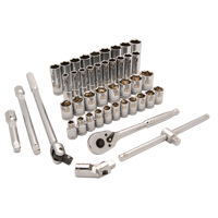 Jeu de douilles m&eacute;triques, 43 Mcx, Prise de 1/2", Profond Solutions industrielles ALPHA