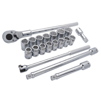 Jeu de douilles m&eacute;triques, 20 Mcx, Prise de 3/4" Solutions industrielles ALPHA