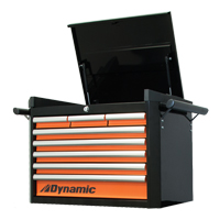 Coffre &agrave; outils sup&eacute;rieur, 28" la, 8 tiroirs, Noir/Orange Solutions industrielles ALPHA