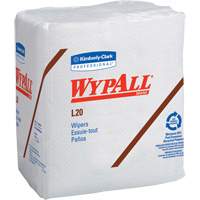 Serviettes jetables L20 WypAll, Tout usage, 12-1/2" lo x 12" la Solutions industrielles ALPHA