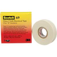 Ruban en tissu de verre Scotch, 19 mm (3/4") la x 20 m (66') lo, 7 mils, Blanc Solutions industrielles ALPHA