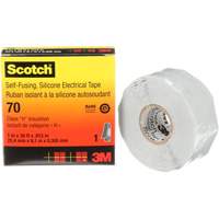 Ruban isolant en caoutchouc de silicone autofusionnant Scotch, 25,4 mm (1") x 9 m (30'), Gris, 12 mils Solutions industrielles ALPHA