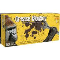 Gants Grease Monkey, Grand, Nitrile, 8 mils, Sans poudre, Noir Solutions industrielles ALPHA