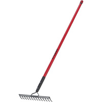 Level Rake, Fibreglass Handle, 14" W, Forged Steel Blade, 14 Tines Solutions industrielles ALPHA