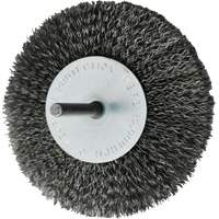 Circular Crimped Wire End Brushes, 4", 0.008" Fill, 1/4" Shank Solutions industrielles ALPHA