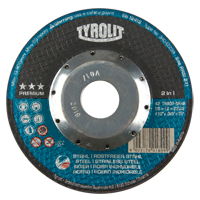 Premium 2 In 1 Thincut Cut-Off Wheel, 4-1/2" x 0.045", 7/8" Arbor, Type 27, Aluminum Oxide, 13300 RPM Solutions industrielles ALPHA