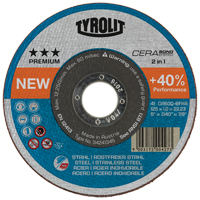 Cerabond Cutting Disc, 5" x 0.045", 7/8" Arbor, Type 1, Ceramic, 12250 RPM Solutions industrielles ALPHA