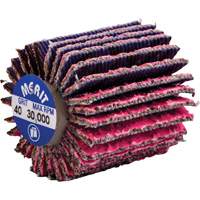 Mini-meule &agrave; lamelles filet&eacute;es, C&eacute;ramique d'alumine, Grain 40, 1" x 1" x 1/4"-20 Solutions industrielles ALPHA