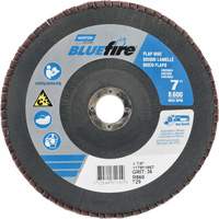 BlueFire&reg; R884P/R884V/R860 Center Mount Fiberglass Conical Flap Disc, 7" x 7/8", Type 29, P36 Grit, Zirconia Alumina Solutions industrielles ALPHA