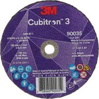 Meule &agrave; tronçonner Cubitron 3, 4" x 1/8", Arbre de 3/8", Type T1, C&eacute;ramique, 21000 Tr/min Solutions industrielles ALPHA