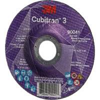Meule &agrave; tronçonner Cubitron 3, 4-1/2" x 0,045", Arbre de 7/8", Type T27, C&eacute;ramique, 13 300 Tr/min Solutions industrielles ALPHA