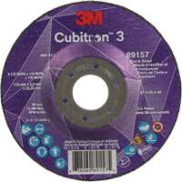 Meule &agrave; rectifier et &agrave; tronçonner Cubitron 3, 4-1/2" x 1/8", Arbre de 7/8", Type 27, Grain de 36, C&eacute;ramique Solutions industrielles ALPHA