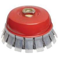 Brosse-boisseau &agrave; fils nou&eacute;s avec protecteur, 2-3/4" dia. x 5/8"-11 arbre Solutions industrielles ALPHA