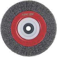 Crimped Bench Wheel, 6" Dia., 0.014" Fill, 1/2"-2 Arbor Solutions industrielles ALPHA