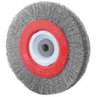 Crimped Bench Wheel, 8" Dia., 0.014" Fill, 1/2"-2 Arbor Solutions industrielles ALPHA