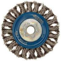Full Cable Twist Wire Wheel, 5" Dia., 0.02" Fill, 5/8"-11 Arbor, Stainless Steel Solutions industrielles ALPHA