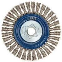 Stringer Bead Knot Wire Brush For Angle Grinders, 5" Dia., 0.02" Fill, 5/8"-11 Arbor, Stainless Steel Solutions industrielles ALPHA