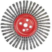 Stringer Bead Knot Wire Brush, 12" Dia., 0.035" Fill, 1" Arbor, Steel Solutions industrielles ALPHA
