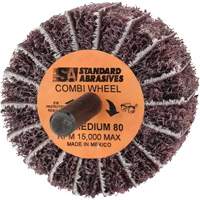 Roue Combi Buff and Blend 898001 Standard Abrasives, 2" dia. x 1" la, Arbre 1/4", Oxyde d'aluminium Solutions industrielles ALPHA