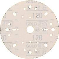 Disque abrasif dor&eacute; Hookit, dia 6", Grain 120, Oxyde d'aluminium, Poids C Solutions industrielles ALPHA