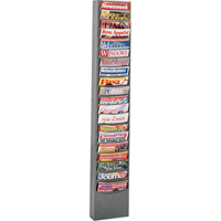 Literature Storage Racks, Stationary, 20 Slots, Steel, 13-1/8" W x 4-1/8" D x 58-1/2" H Solutions industrielles ALPHA