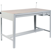 Base pour table &agrave; dessin de pr&eacute;cision, 56-3/8" la x Gris Solutions industrielles ALPHA
