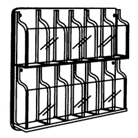 Pr&eacute;sentoirs, Mural, 9 fentes, Plastique, 30" la x 2" p x 36-7/8" h Solutions industrielles ALPHA