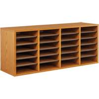 Casier &agrave; compartiments r&eacute;glable pour documentation, Stationnaire, 24 fentes, Bois, 39-1/4" la x 11-3/4" p x 16-1/4" h Solutions industrielles ALPHA