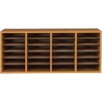 Casier &agrave; compartiments r&eacute;glable pour documentation, Stationnaire, 24 fentes, Bois, 39-1/4" la x 11-3/4" p x 16-1/4" h Solutions industrielles ALPHA